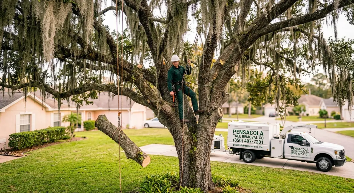Pensacola Tree Removal Co tree crew serving Cantonment Florida